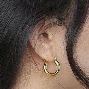 Cute Hoops guld øreringe, 20mm